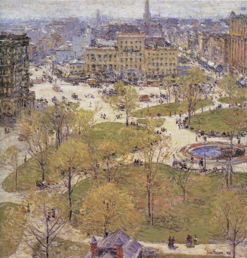 Childe Hassam Union Square in Spring